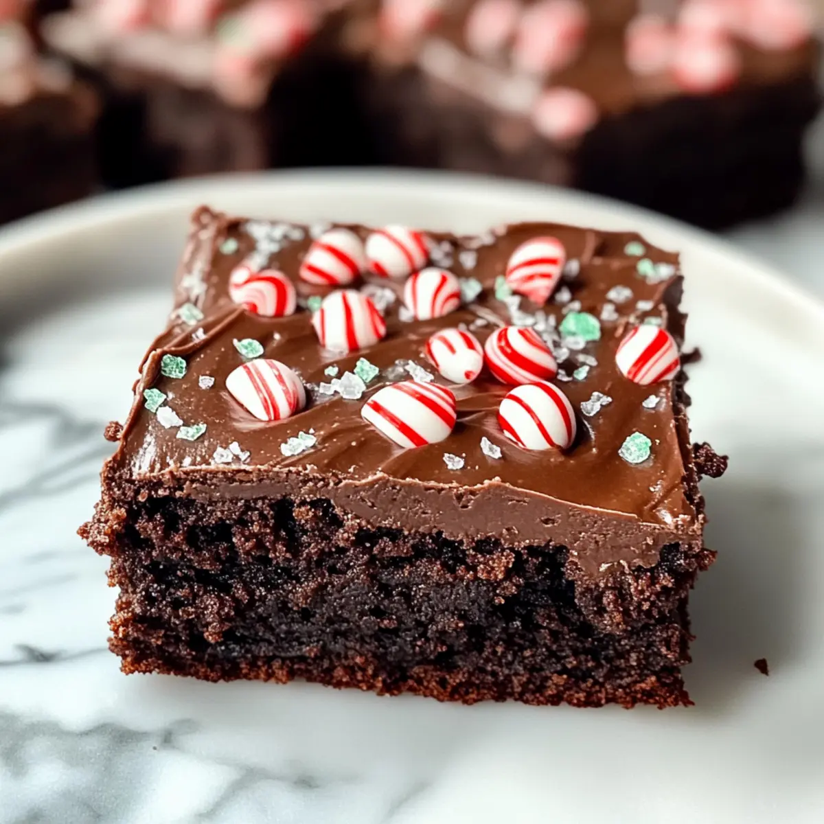 Festive Peppermint Brownies