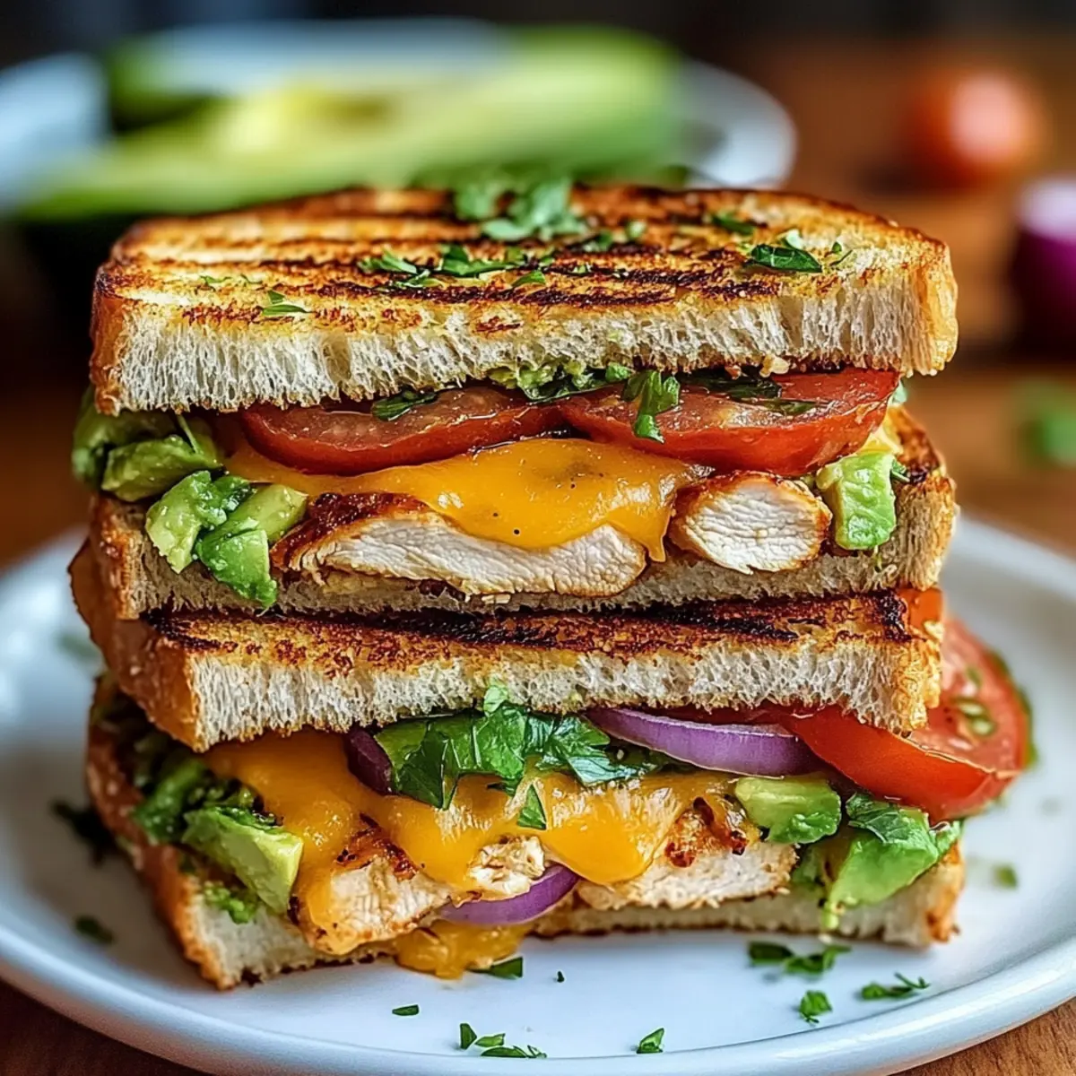 Chicken Avocado Melt Sandwich