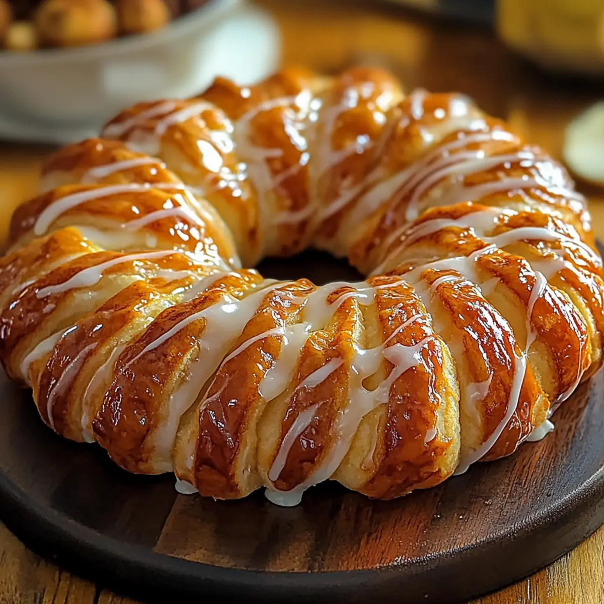 Apple Kringle with Vanilla Glaze