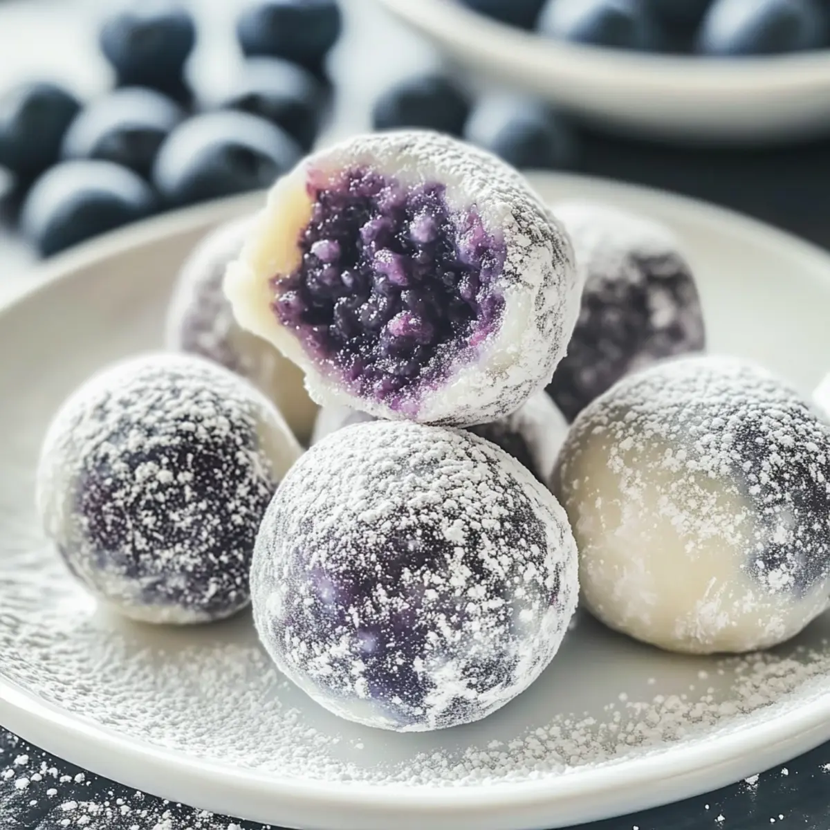 White Chocolate Blueberry Truffles