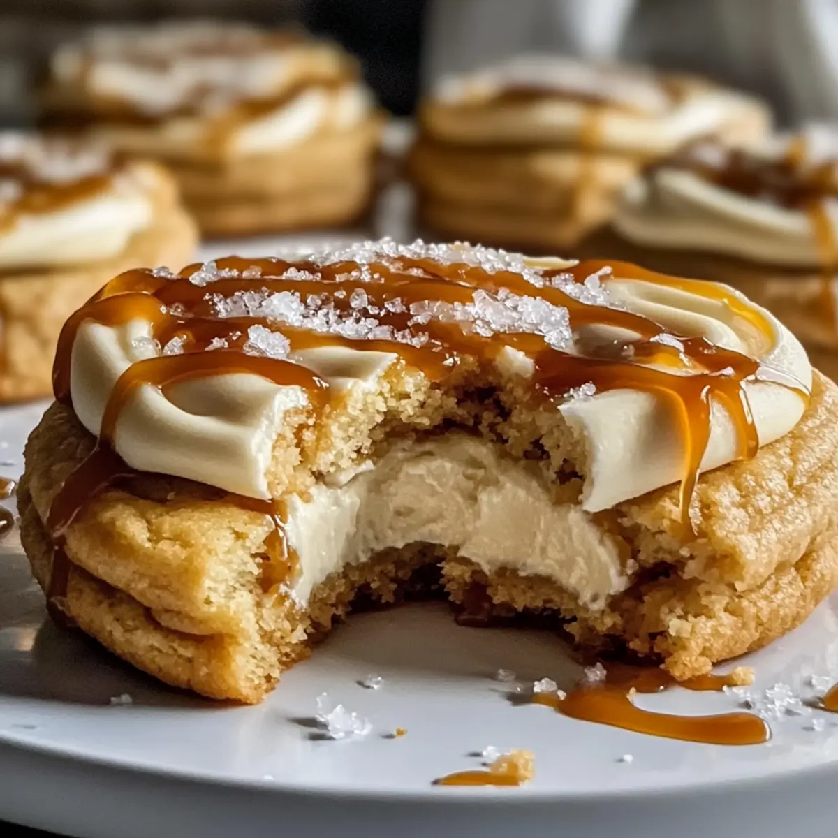 Salted Caramel Cheesecake Cookies