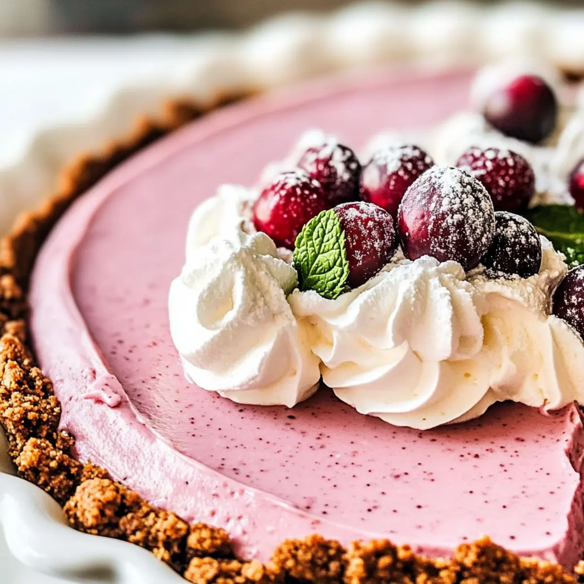 Cranberry mousse pie