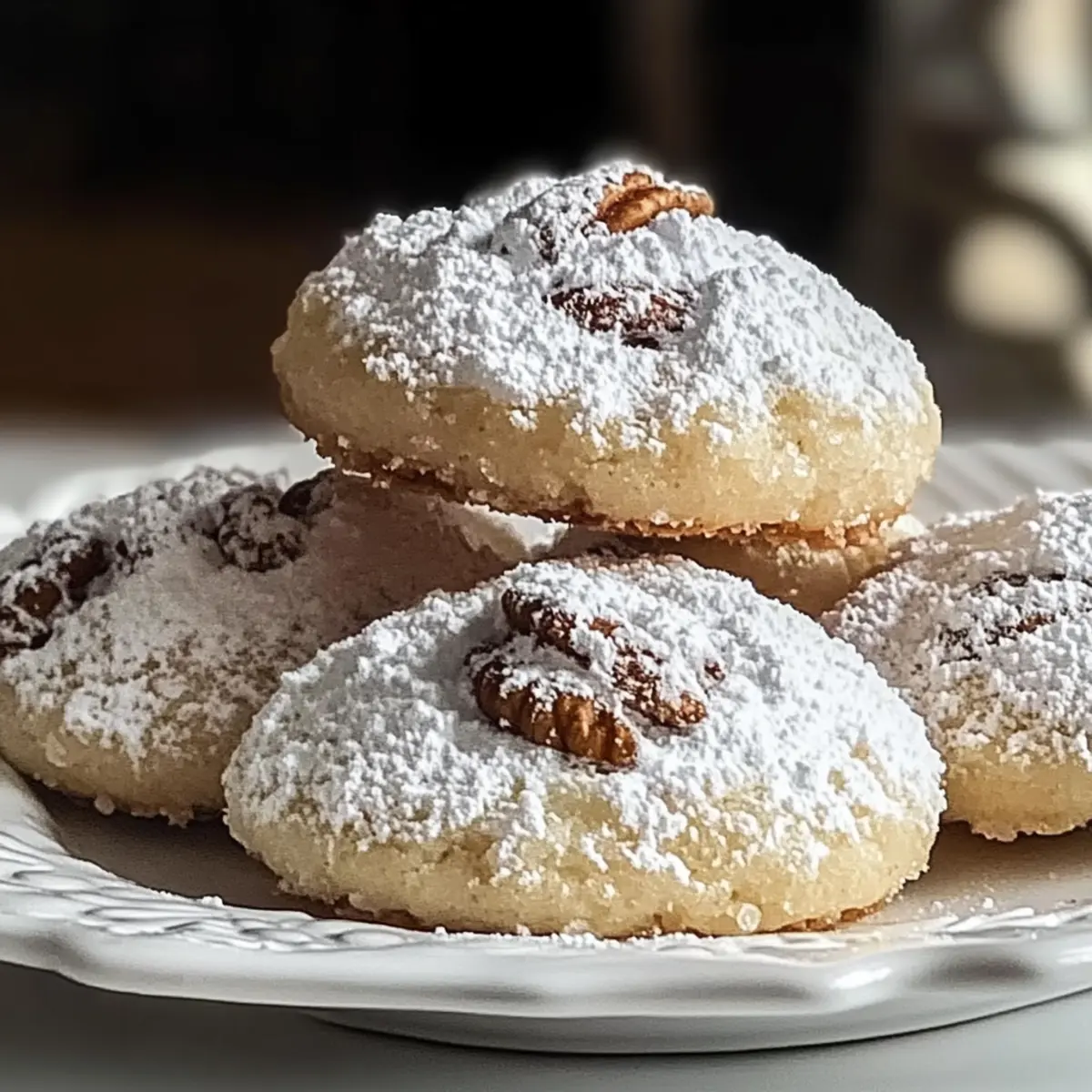 Buttery Pecan Snowball Cookies