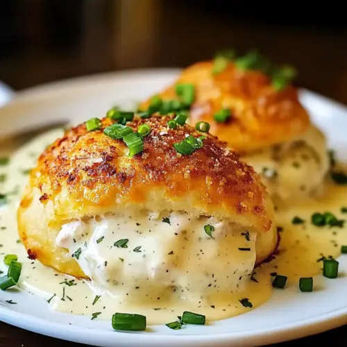 Chicken Pillows with Creamy Parmesan Sauce