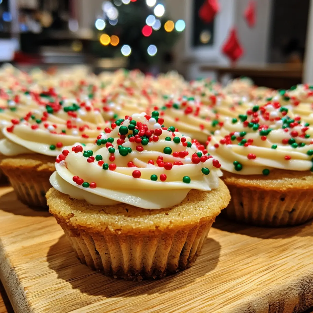 Christmas Sprinkle Cookie Cups