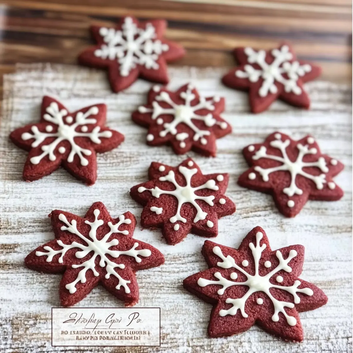 Red Velvet Snowflake Cookie
