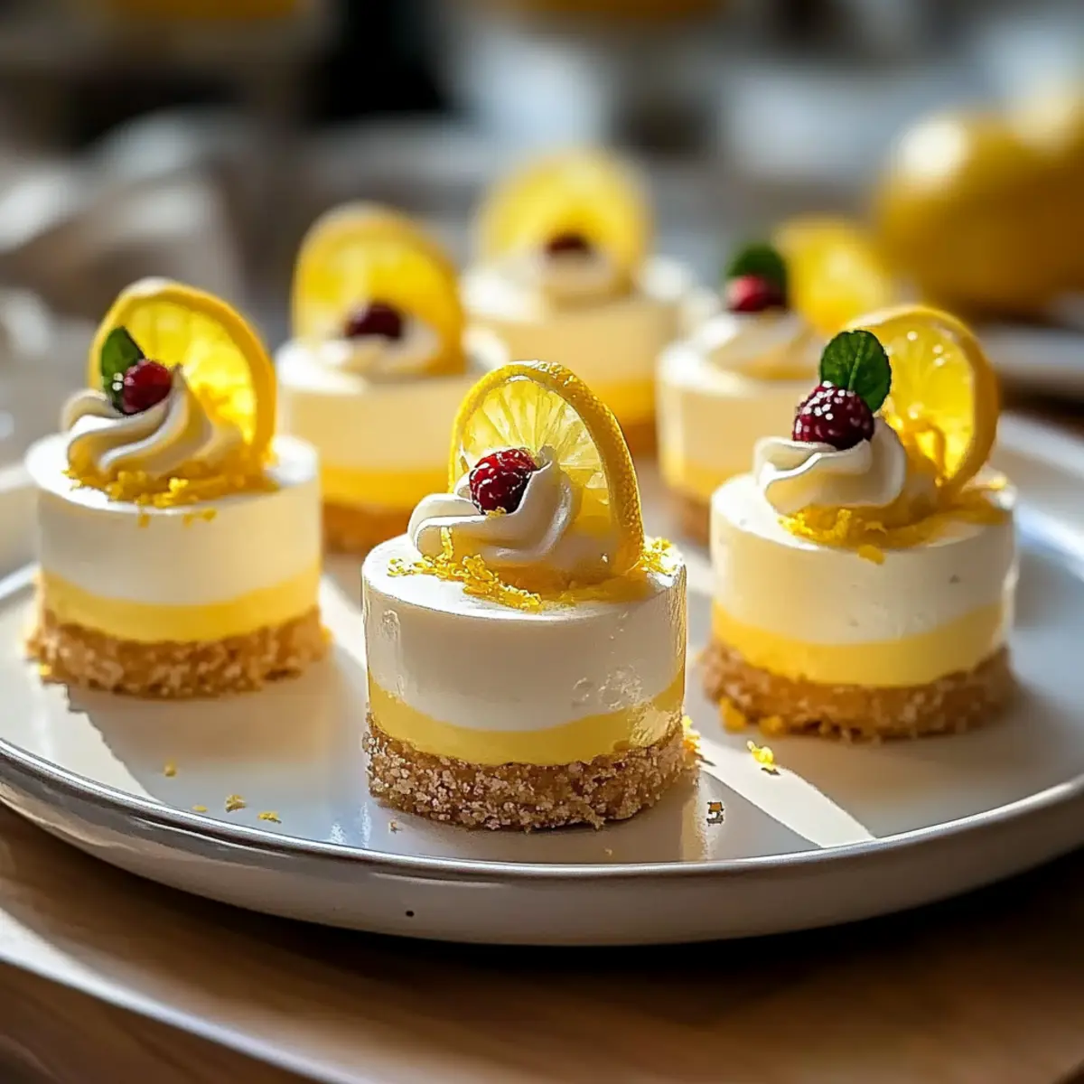 Mini Lemon Cheesecakes