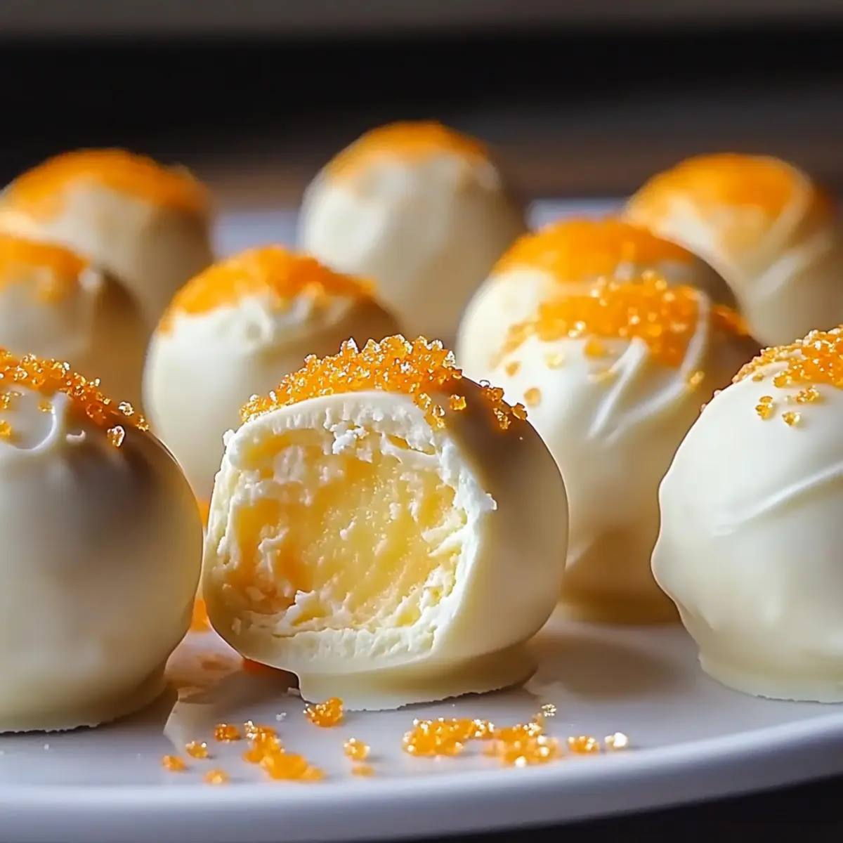 White Chocolate Orange Creamsicle Truffles