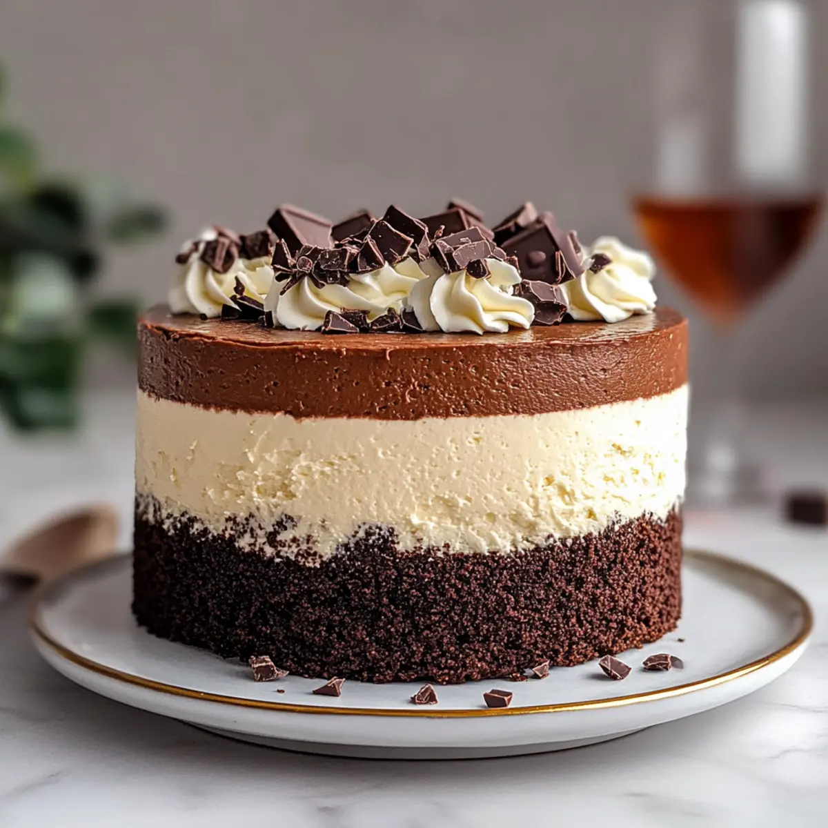 Triple Chocolate Mousse Cake