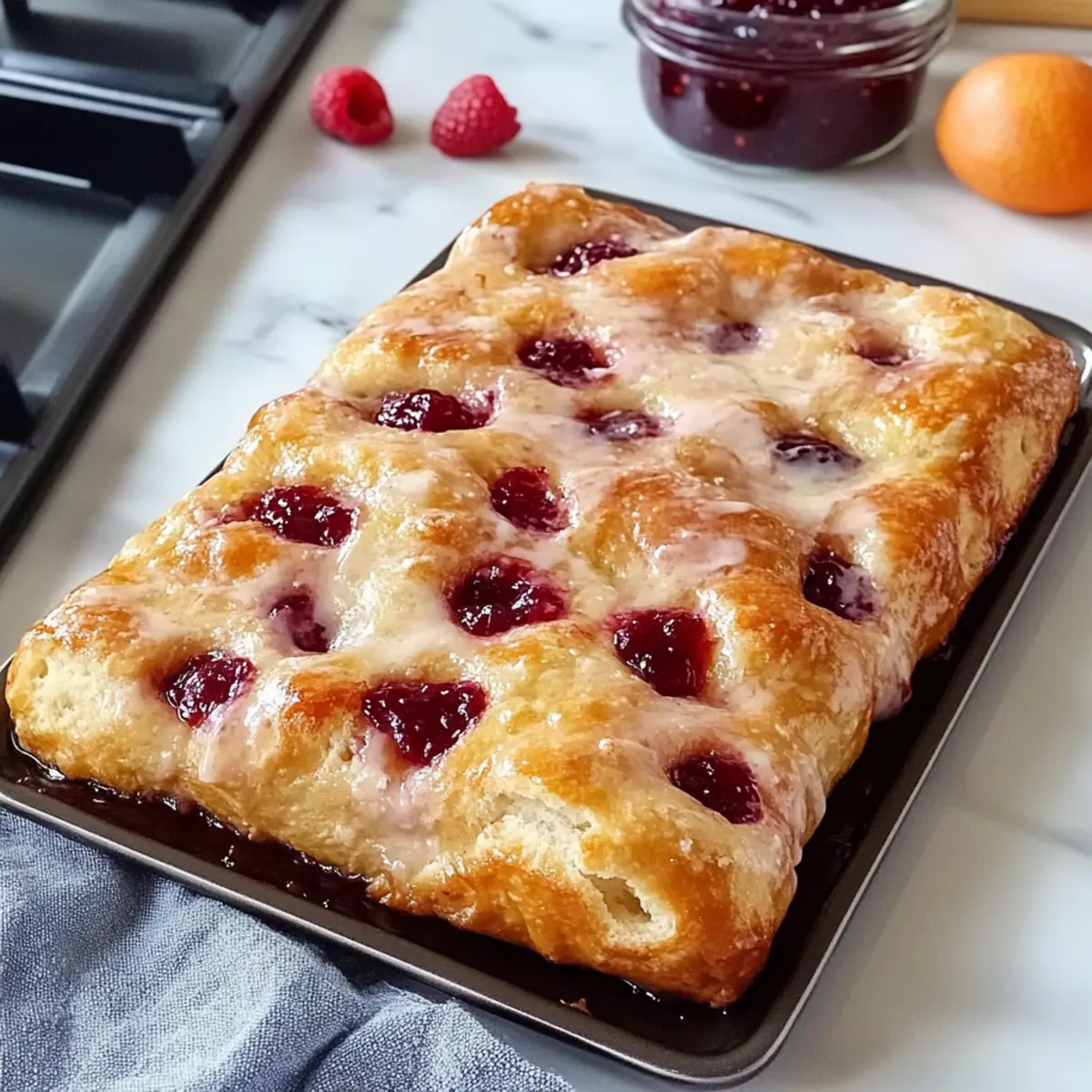 Homemade Jam Donut Focaccia