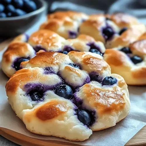 Fluffy Cottage Cheese Blueberry Cloud Bread