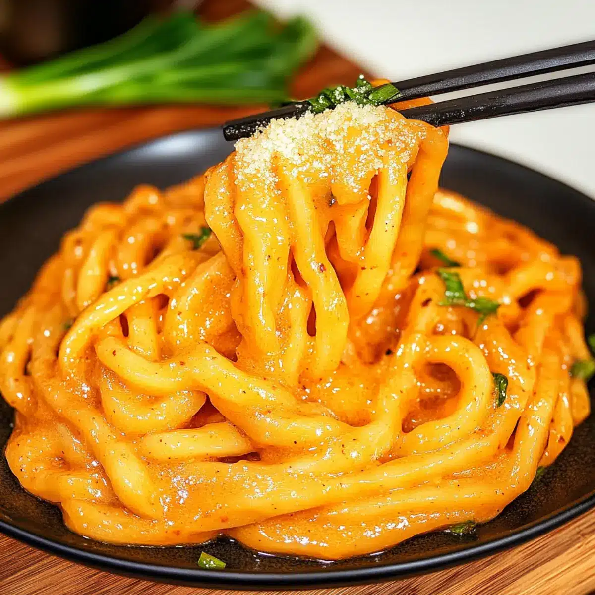 Creamy Gochujang Udon Noodles