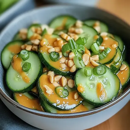 Cucumbers in Spicy Peanut Sauce