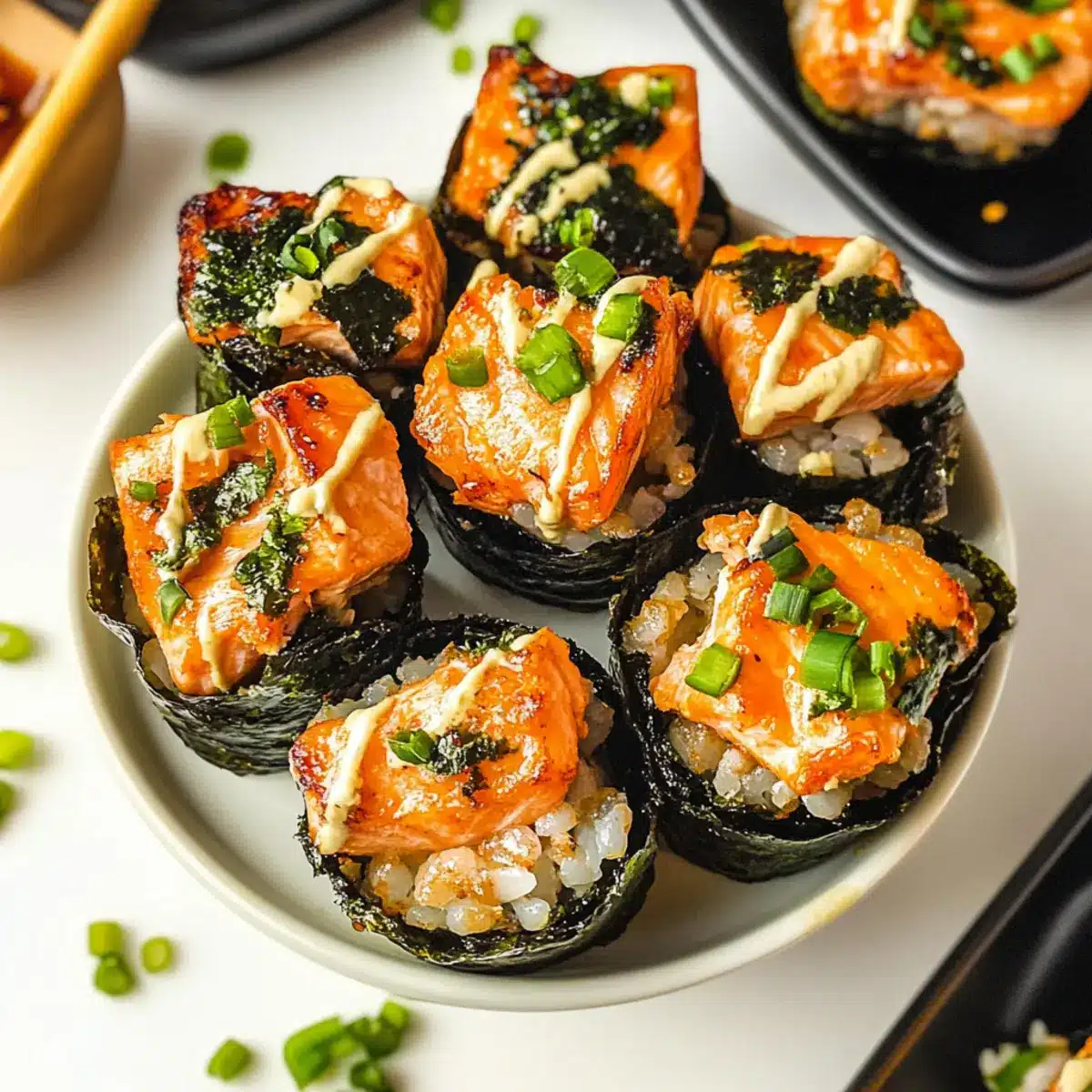 Easy Baked Salmon Sushi Cups