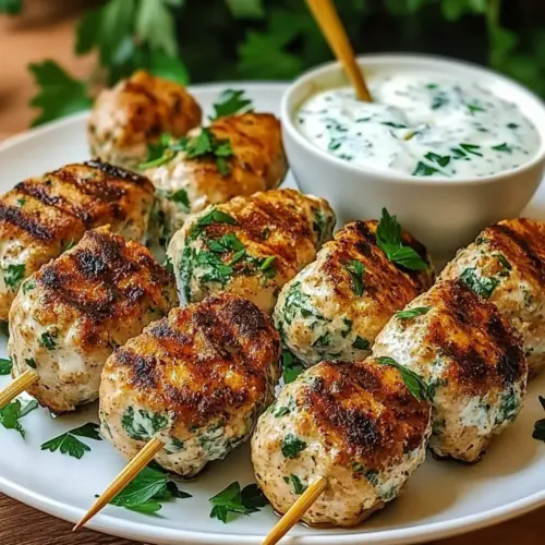 Chicken Kofta Garlic Yogurt Sauce