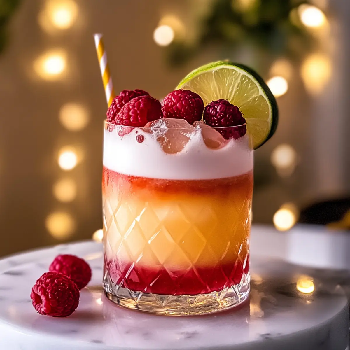 Raspberry Passionfruit Tequila Sour
