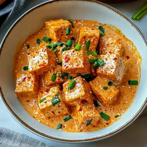 Delicious Spicy Tofu with Creamy Coconut Sauce