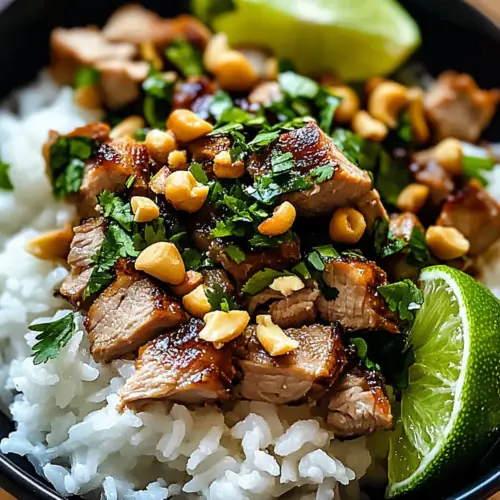 Ginger Lime Pork with Coconut Rice