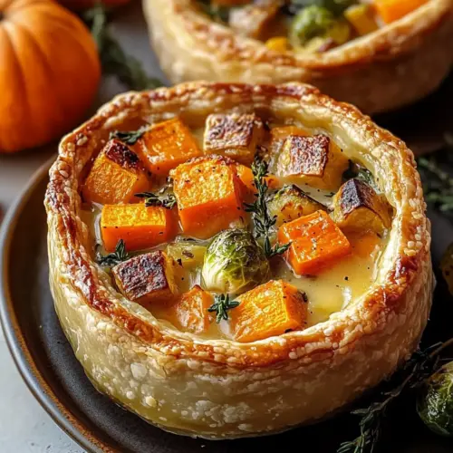 Roasted Autumn Vegetable Pot Pies