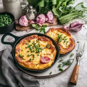Cheddar and Chive Savory Dutch Babies