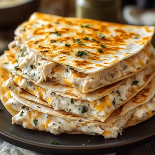 High-Protein Chicken Ranch Quesadilla