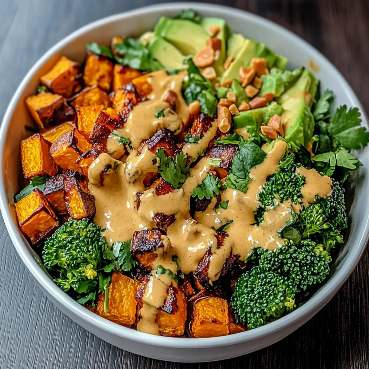 Thai Peanut Sweet Potato Buddha Bowl