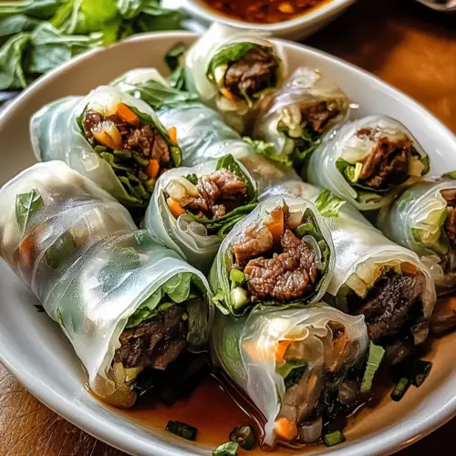 Thai Basil Beef Rolls