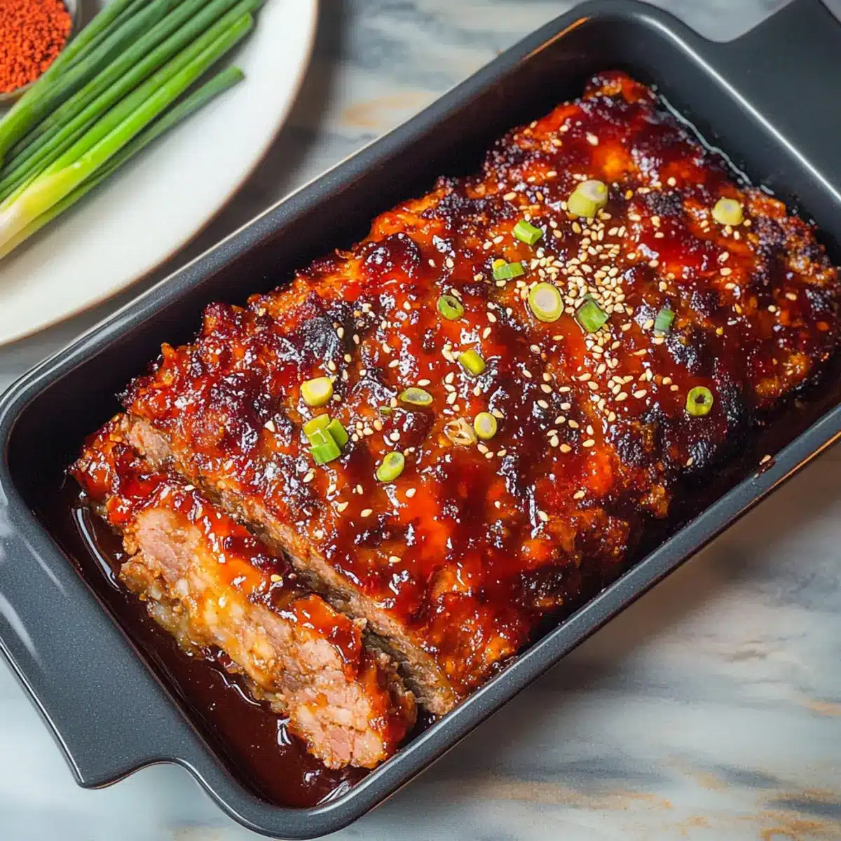 korean meatloaf with gochujang glaze