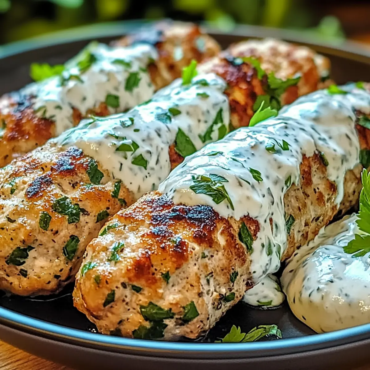 Juicy Chicken Kofta with Garlic Yogurt Sauce
