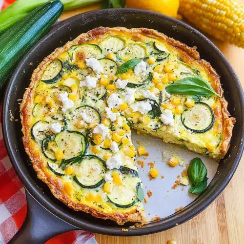 Corn and Zucchini Goat Cheese Quiche
