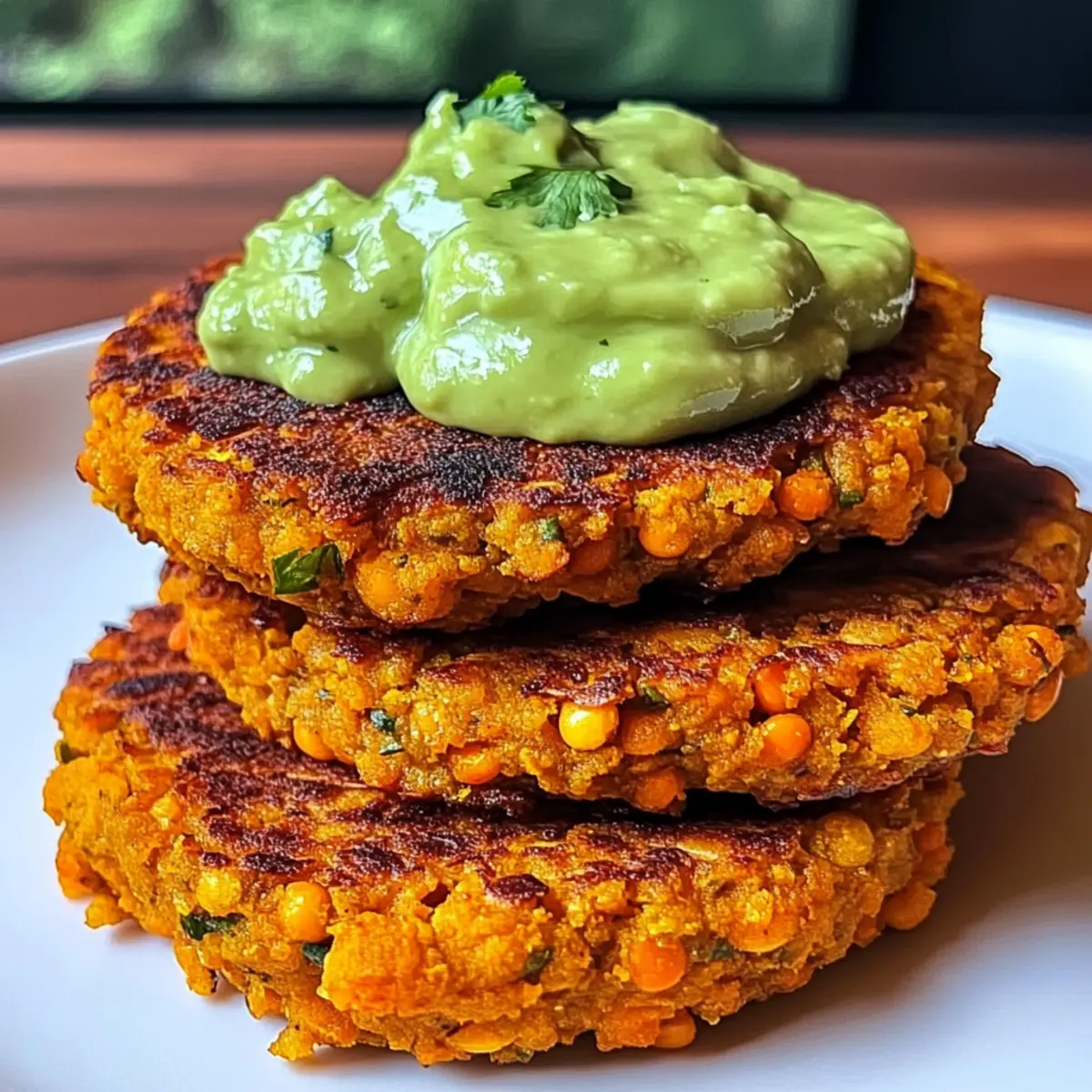 CRISPY SWEET POTATO & RED LENTIL PATTIES