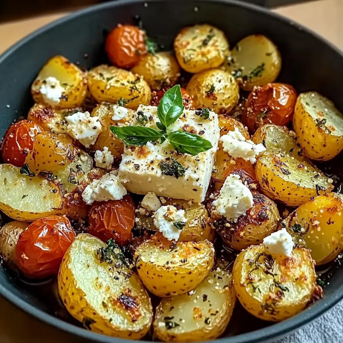 Healthy Baked Feta Potatoes
