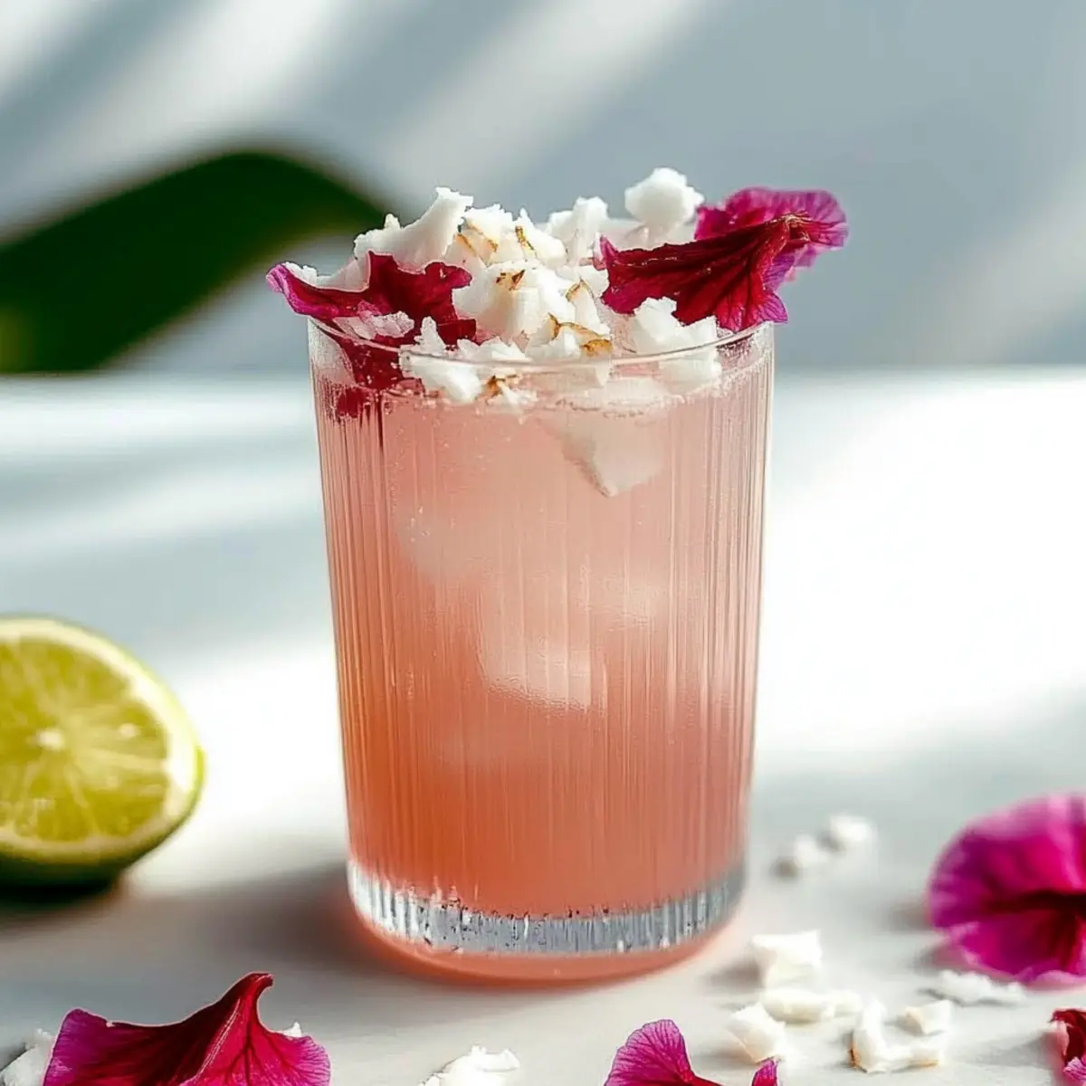 Coconut Hibiscus Breeze Mocktail