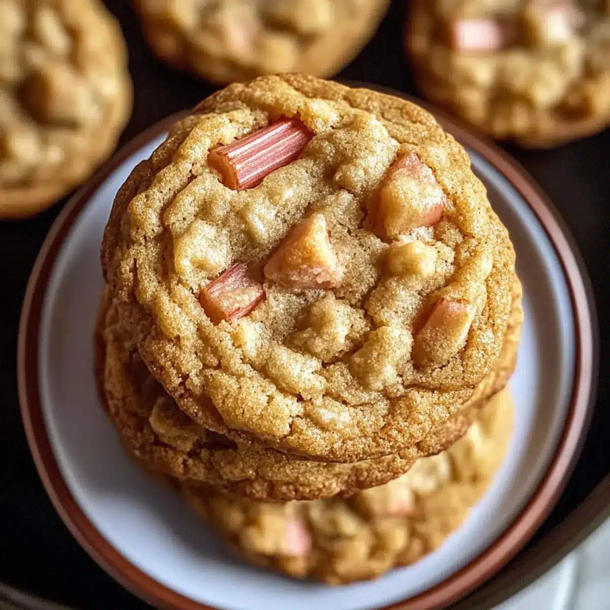 Brown Sugar Rhubarb Cookies