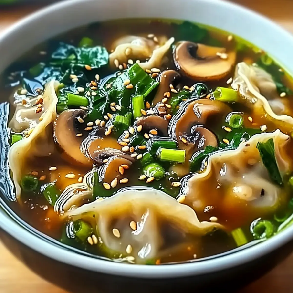 Asian Dumpling Potsticker Soup