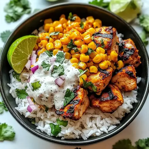 Street Corn Chicken Rice Bowl