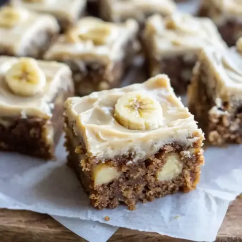 Banana Bread Brownies with Brown Butter Frosting