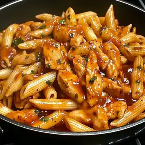 One-Pan Tangy Honey BBQ Chicken Penne