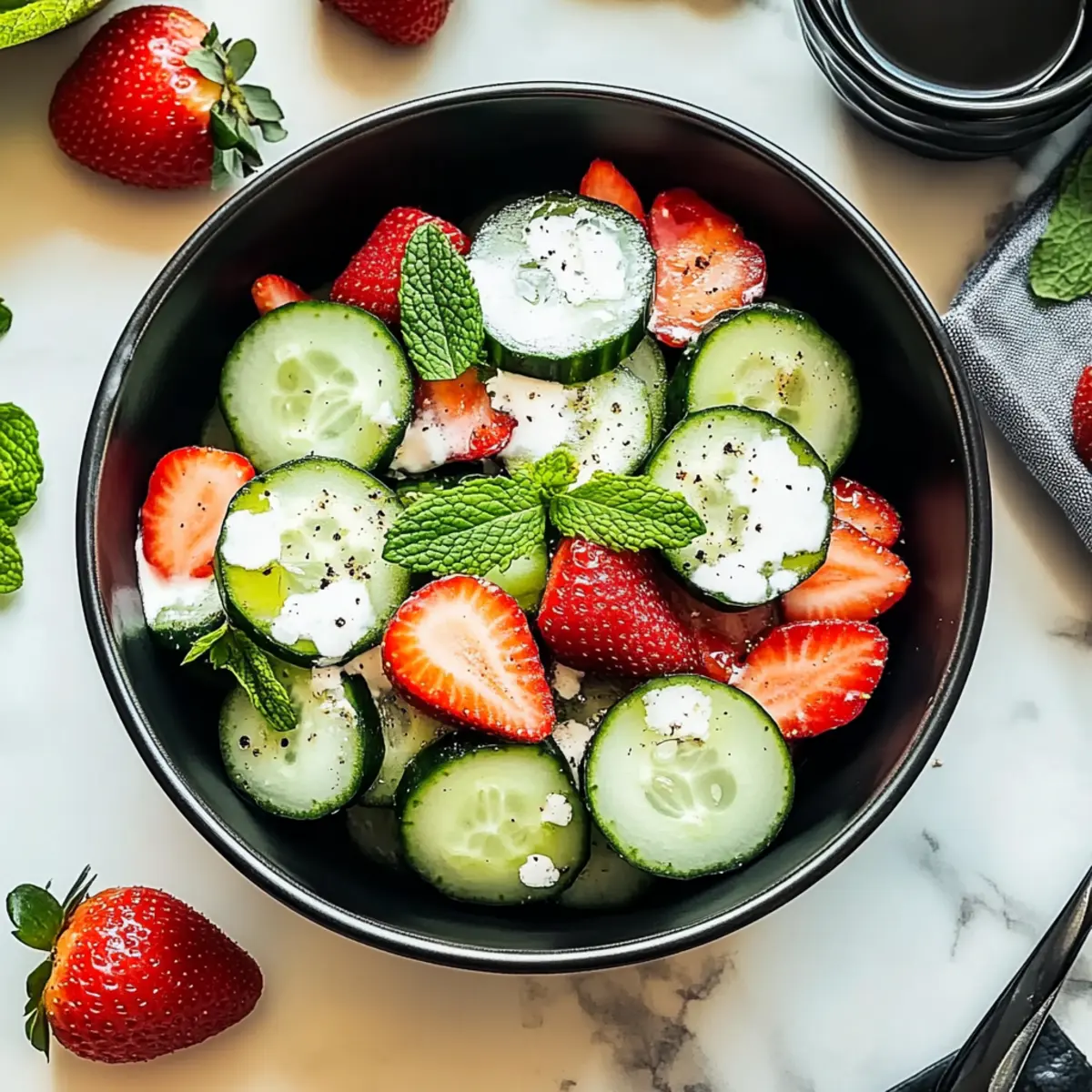 Cucumber Strawberry Salad