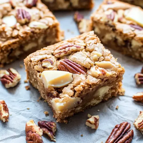 White Chocolate Butter Pecan Blondies