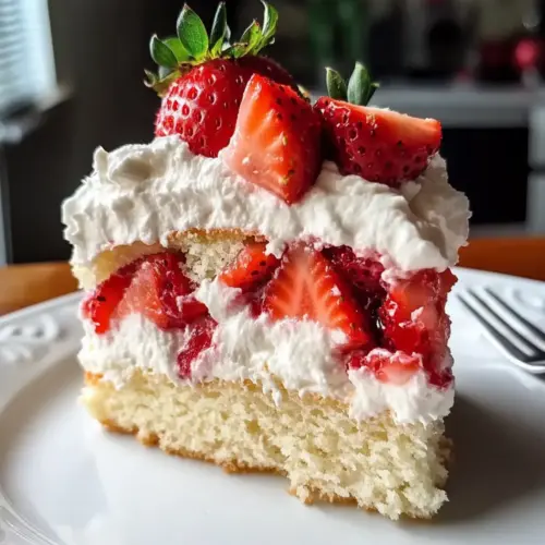 Strawberry Whipped Cream Cake