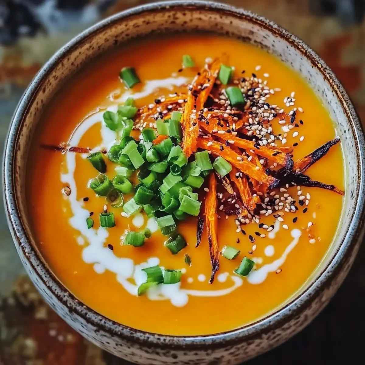 Spicy Miso Carrot Soup
