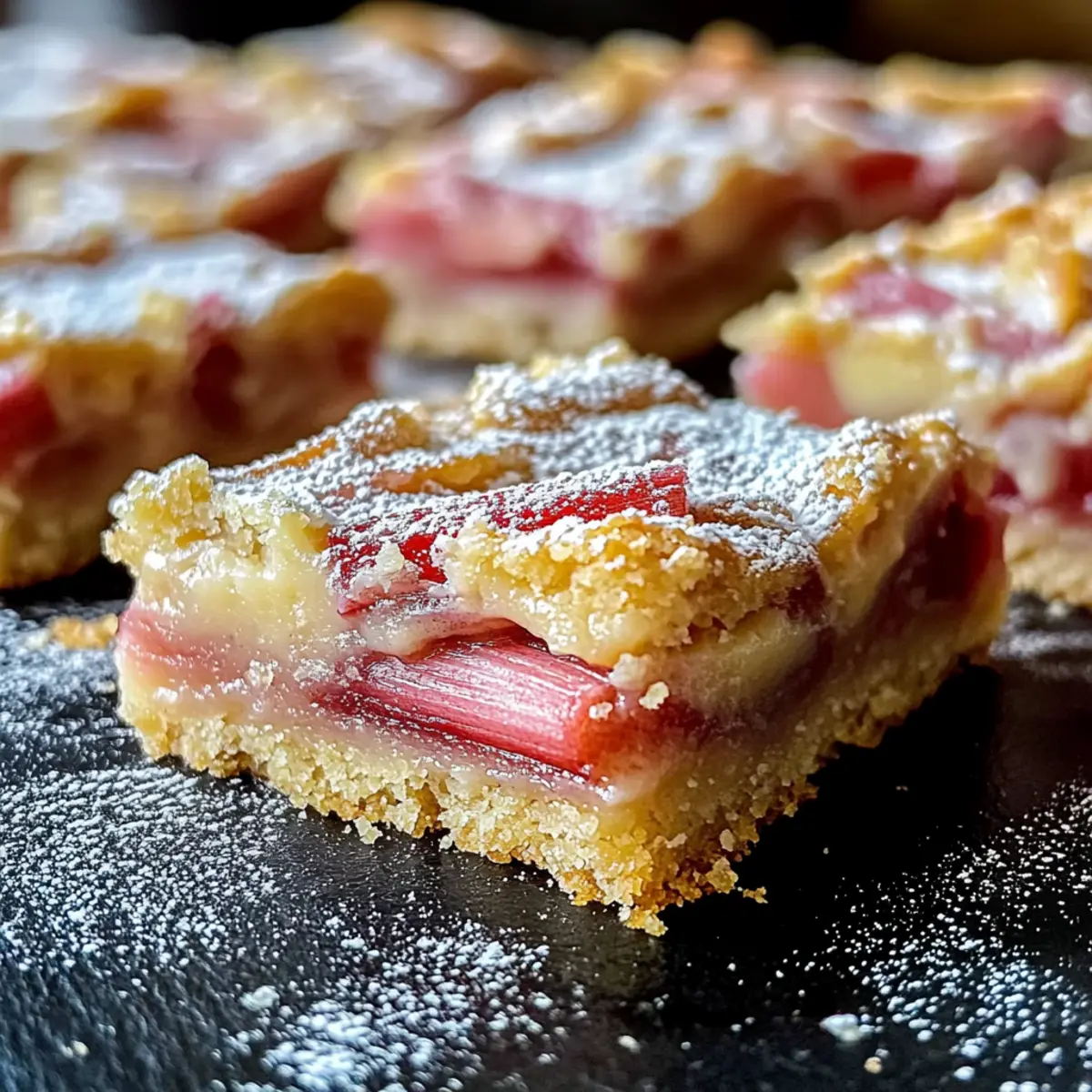 Rhubarb Custard Bars