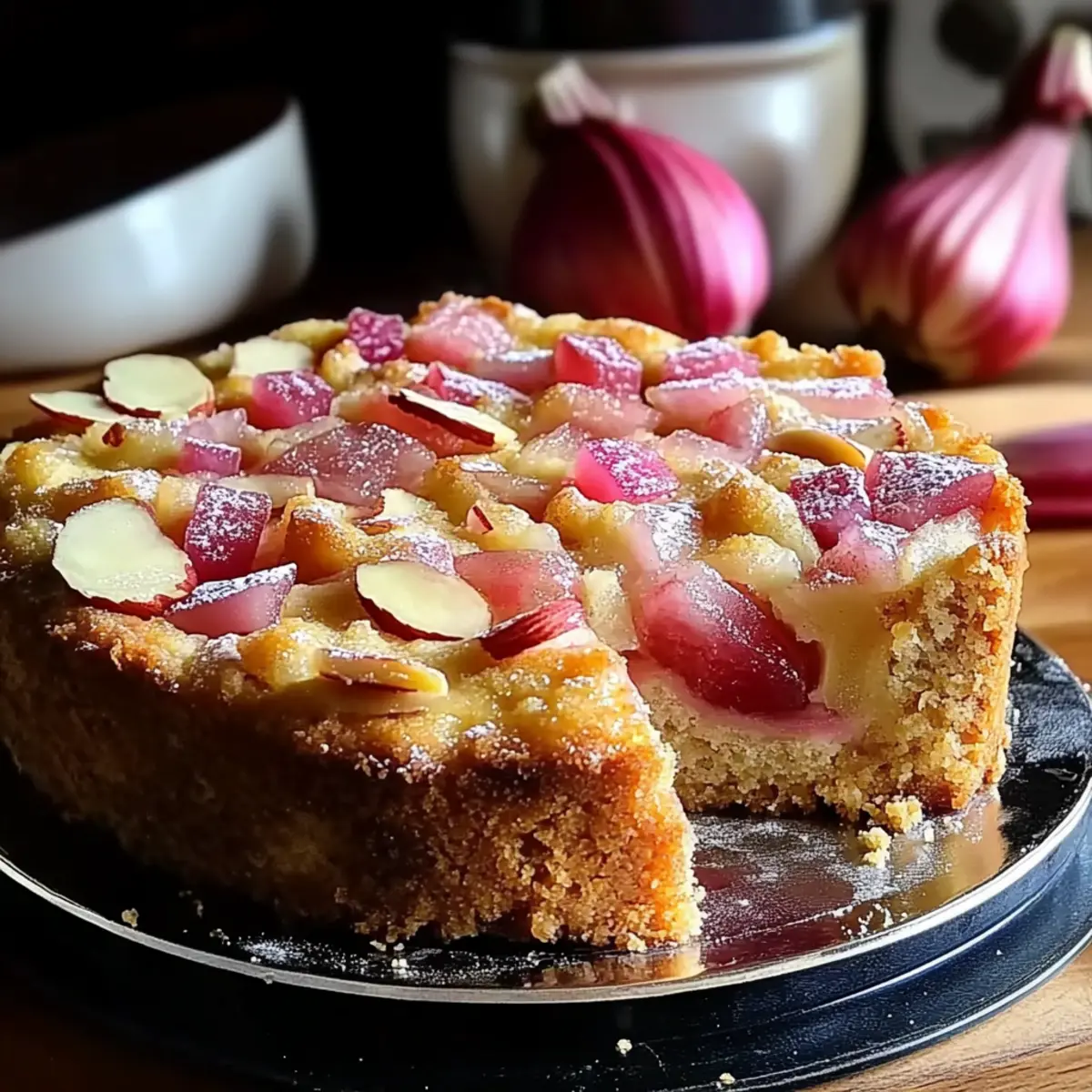 Rhubarb Almond Torte