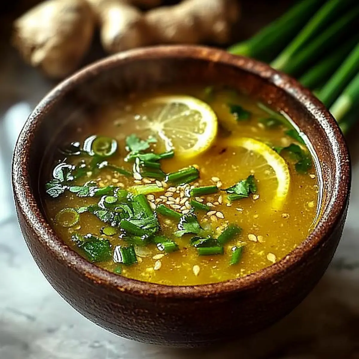 Miso Ginger Lemon Soup