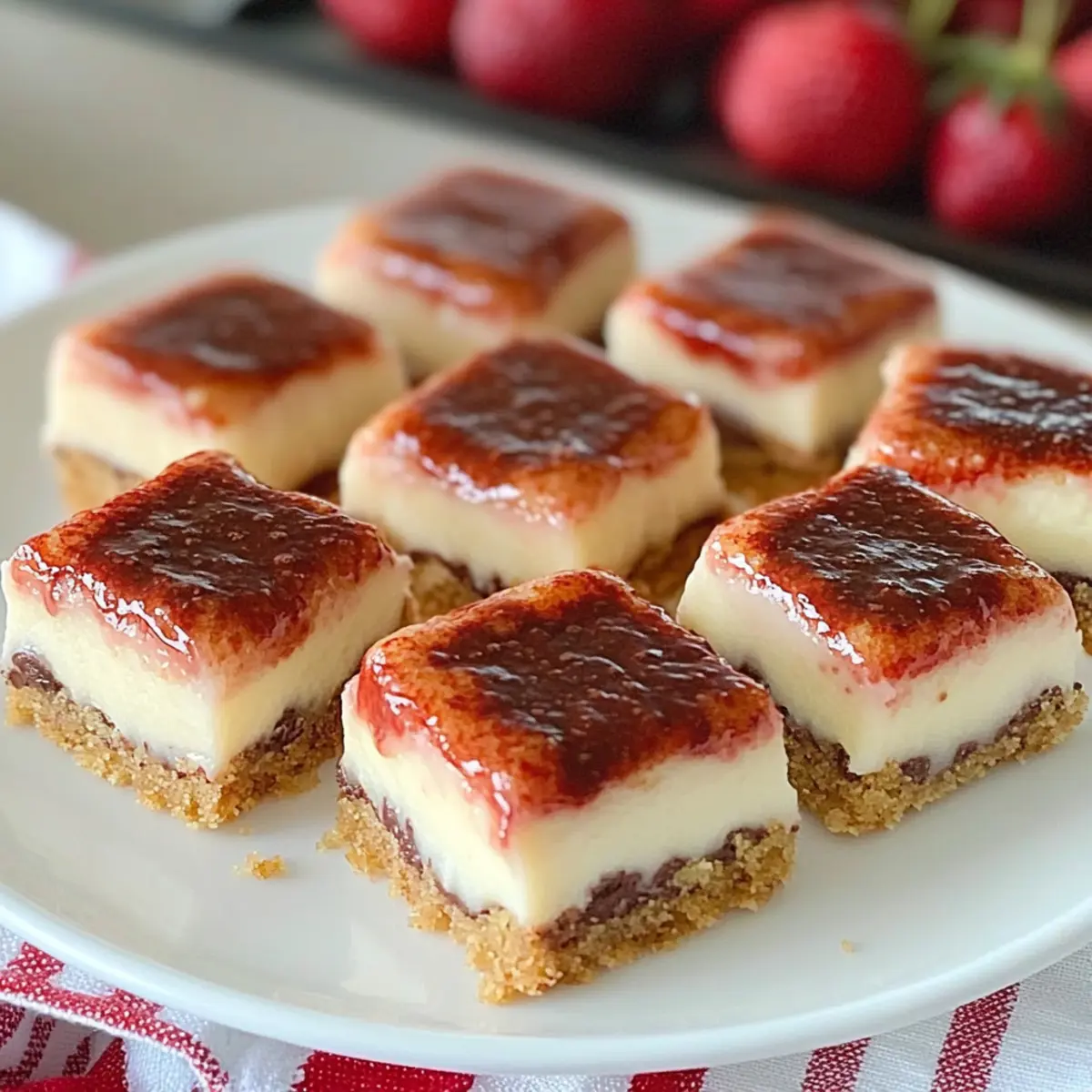 No-Bake Strawberry Cheesecake Bars