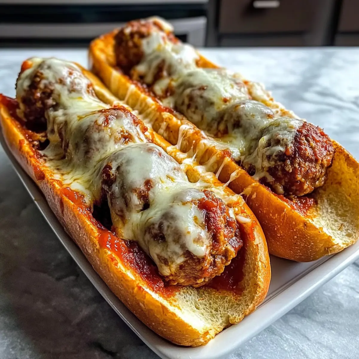 Crockpot Dump and Go Meatball Subs with Marinara