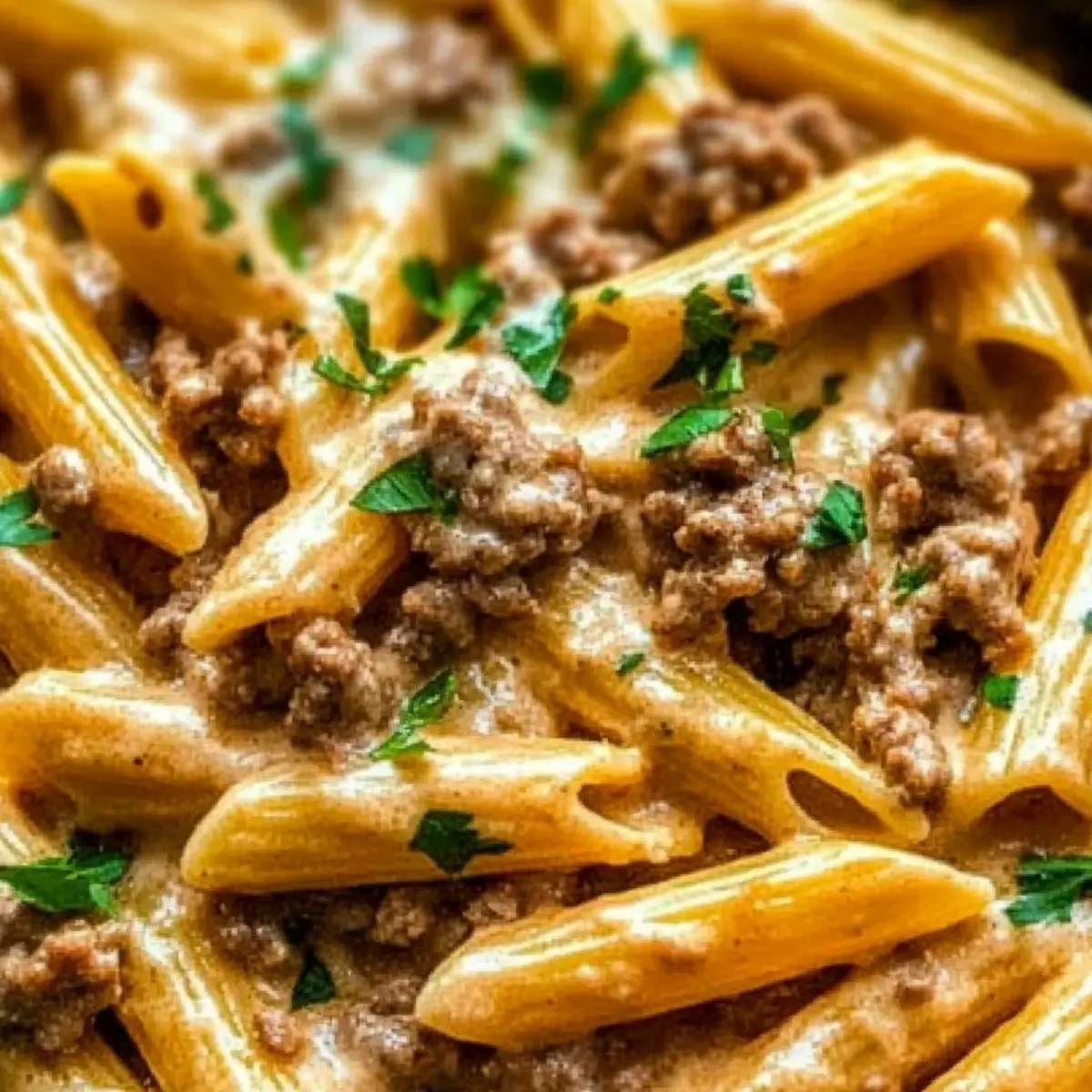 Creamy High Protein Beef Pasta