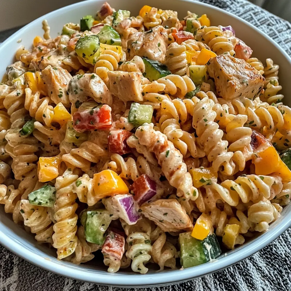 Barbecue Chicken Pasta Salad