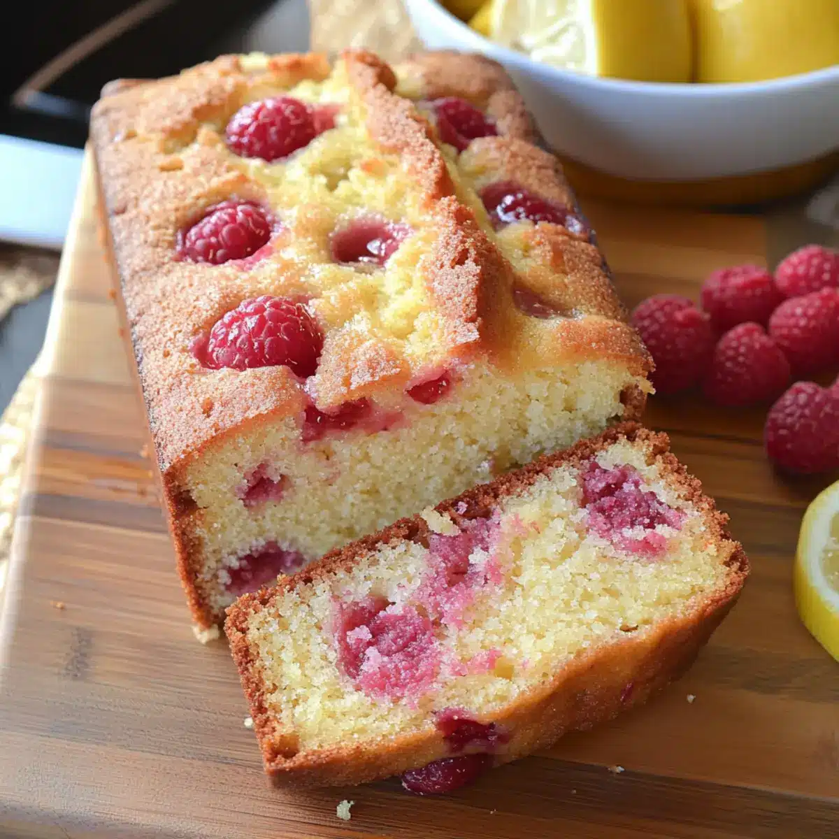 Raspberry Lemon Loaf Cake
